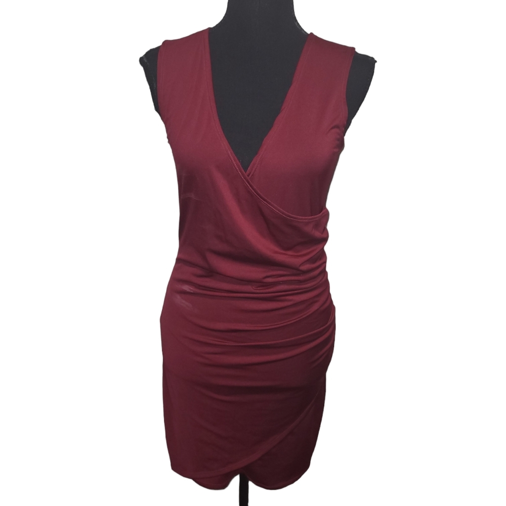Roma Bodycon Dress Maroon sz L